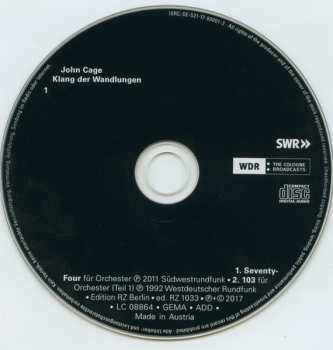 3CD/Box Set John Cage: Klang Der Wandlungen LTD