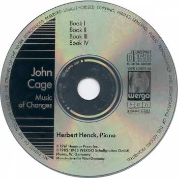 CD John Cage: Music Of Changes 332256