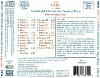 CD John Cage: Sonatas And Interludes For Prepared Piano 255560