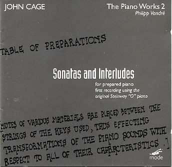 Album John Cage: The Piano Works 2 - Sonatas And Interludes For Prepared Piano
