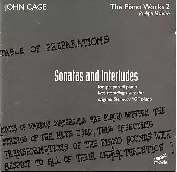 The Piano Works 2 - Sonatas And Interludes For Prepared Piano