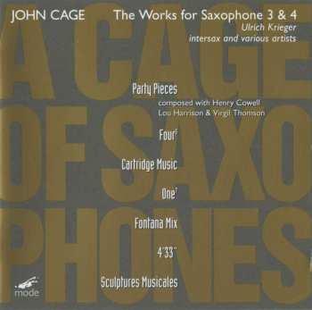 2CD John Cage: The Works For Saxophone 3 & 4 476530