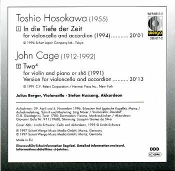 CD John Cage: Two⁴ / In Die Tiefe Der Zeit 333159