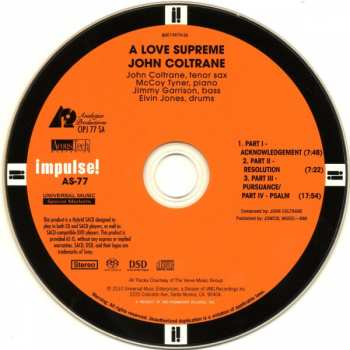 SACD John Coltrane: A Love Supreme 186071