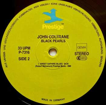 LP John Coltrane: Black Pearls 512679