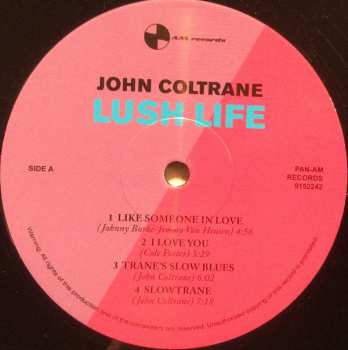 LP John Coltrane: Lush Life LTD