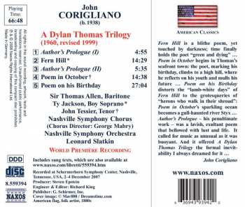 CD John Corigliano: A Dylan Thomas Trilogy 181106