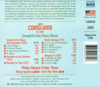 CD John Corigliano: Complete Solo Piano Music 460002