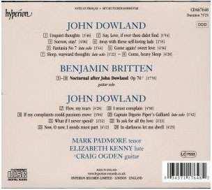 CD John Dowland: Lute Songs / Noctural 345095