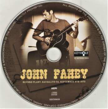CD John Fahey: Record Plant, Sausalito CA, September 9th 1973 468147