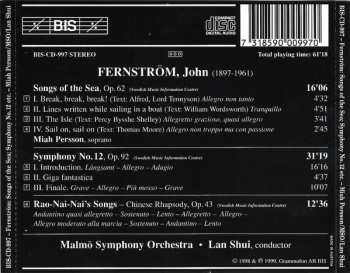 CD John Fernström: Songs Of The Sea • Symphony No. 12 • Rao-Nai-Nai's Songs 294715