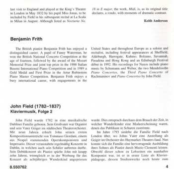 CD John Field: Piano Music Volume 2 (Nocturnes And Sonatas) 257430