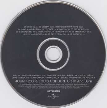 CD John Foxx & Louis Gordon: Crash And Burn
