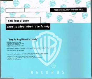 Album John Frusciante: Song To Sing When I'm Lonely