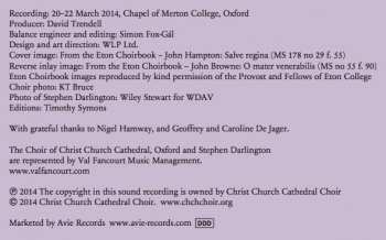 CD John Hampton: Courts Of Heaven (Music From The Eton Choirbook Vol. 3) 122470