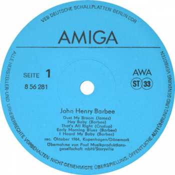 LP John Henry Barbee: John Henry Barbee 52865