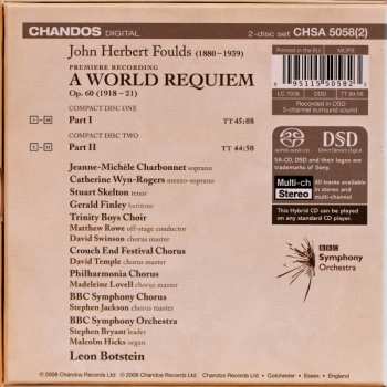 2SACD John Herbert Foulds: A World Requiem 192994
