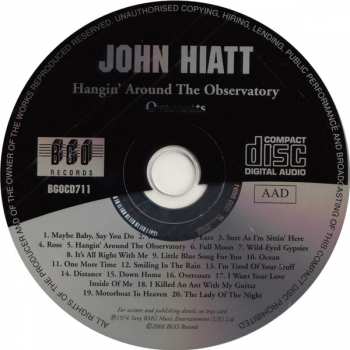 CD John Hiatt: Hangin' Around The Observatory + Overcoats 343131