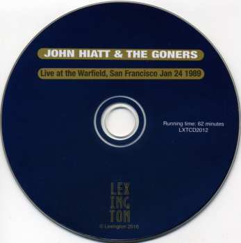 CD John Hiatt: Live At The Warfield, San Francisco Jan 24 1989 108423