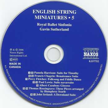 CD John Ireland: English String Miniatures 5 127362