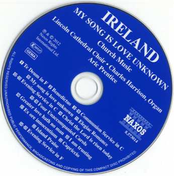 CD John Ireland: My Song Is A Love Unknown 326191
