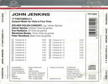 CD John Jenkins: 17 Fantasien A 4 (Consort Music For Viols In Four Parts) 529045