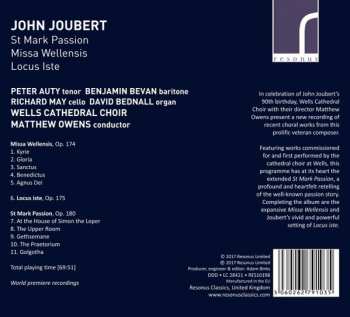 CD John Joubert: St Mark Passion; Missa Wellensis; Locus Iste 318661