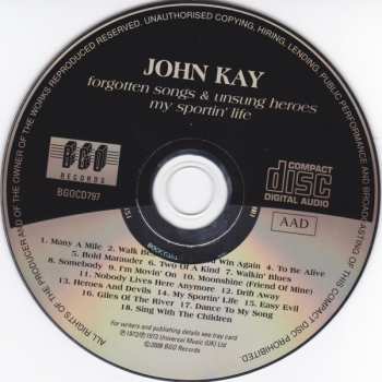 CD John Kay: Forgotten Songs & Unsung Heroes/My Sportin' Life 373969
