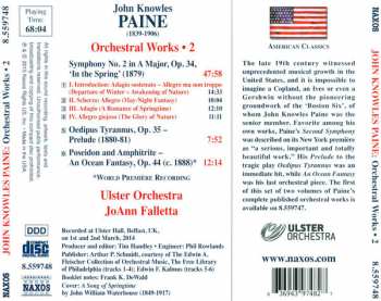CD John Knowles Paine: Orchestral Works • 2 - Symphony No.2/Oedipus Prelude/Poseidon & Amphitrite 112069
