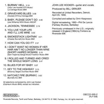 CD John Lee Hooker: Burning Hell