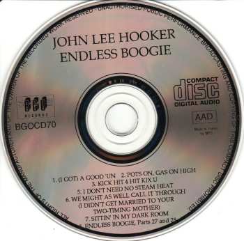 CD John Lee Hooker: Endless Boogie 540215
