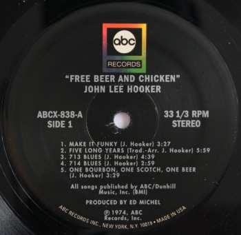 LP John Lee Hooker: Free Beer And Chicken 385324