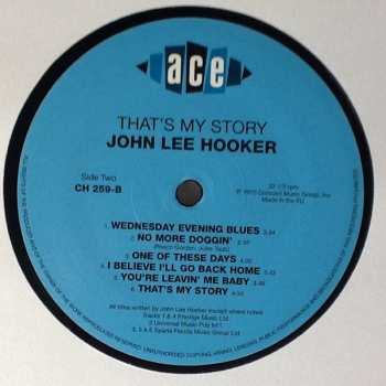 LP John Lee Hooker: That's My Story John Lee Hooker Sings The Blues