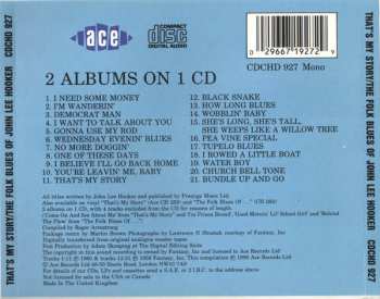 CD John Lee Hooker: That's My Story / The Folk Blues Of John Lee Hooker 230766