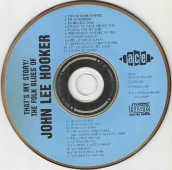CD John Lee Hooker: That's My Story / The Folk Blues Of John Lee Hooker 230766