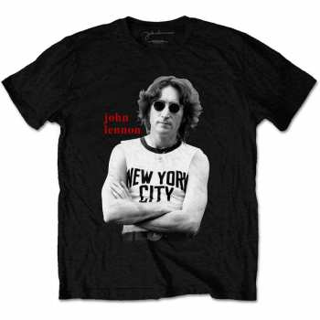 Merch John Lennon: Tričko New York City B&w  S