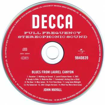 CD John Mayall: Blues From Laurel Canyon 188088