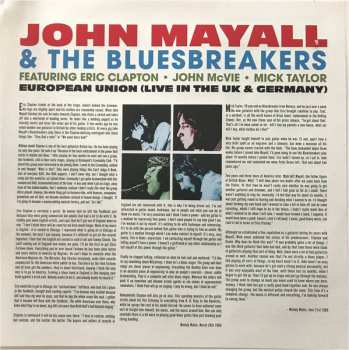 LP John Mayall & The Bluesbreakers: European Union (Live In The UK & Germany) LTD | NUM | CLR 398784