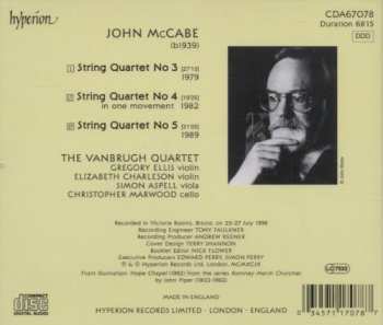 CD John McCabe: String Quartets 3, 4, 5 348945