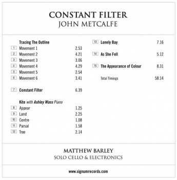 CD John Metcalfe: Constant Filter 328713