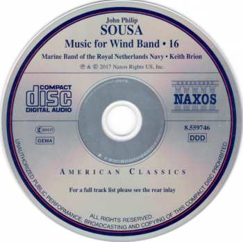 CD John Philip Sousa: Music For Wind Band • 16 337272