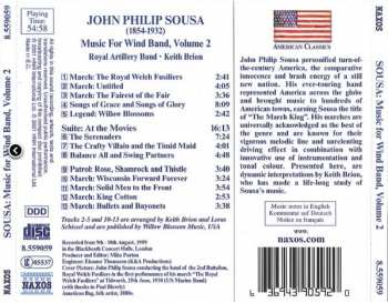 CD John Philip Sousa: Music For Wind Band, Volume 2 290837