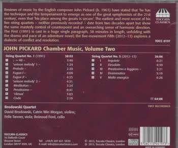 CD John Pickard: Chamber Music, Volume Two: String Quartet No. 1 - String Quartet No. 5