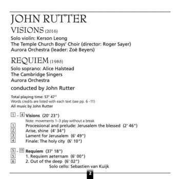 CD John Rutter: Visions; Requiem 293164