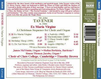 CD John Tavener: Ex Maria Virgine 329129