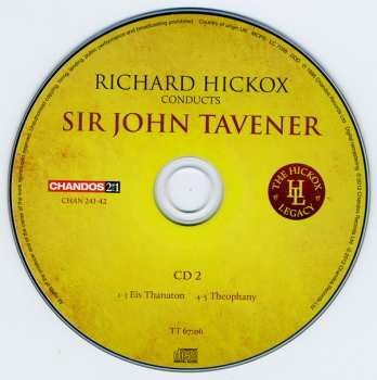 2CD John Tavener: We Shall See Him As He Is · Eis Thanaton · Theophany 320407