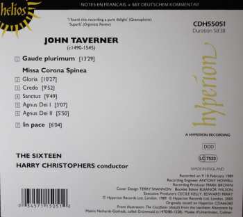 CD John Taverner: Missa Corona Spinea · Gaude Plurimum · In Pace 316495