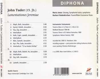 CD John Tuder: Lamentationes Jeremiae 156063