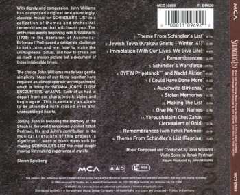 CD John Williams: Schindler's List (Music From The Original Motion Picture Soundtrack)