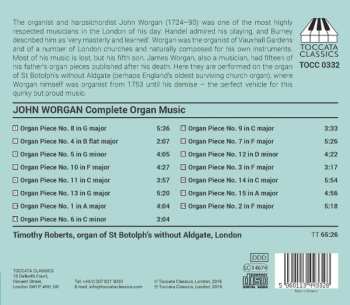CD John Worgan: Complete Organ Music (Organ Pieces Nos. 1-15) 459689